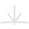 Ekena Millwork Alberta Architectural Grade PVC Gable Bracket, 108"W x 72"H x 4"D x 6"F, 16/12 Pitch GBP108X72X0406ALB00 - alternate 2